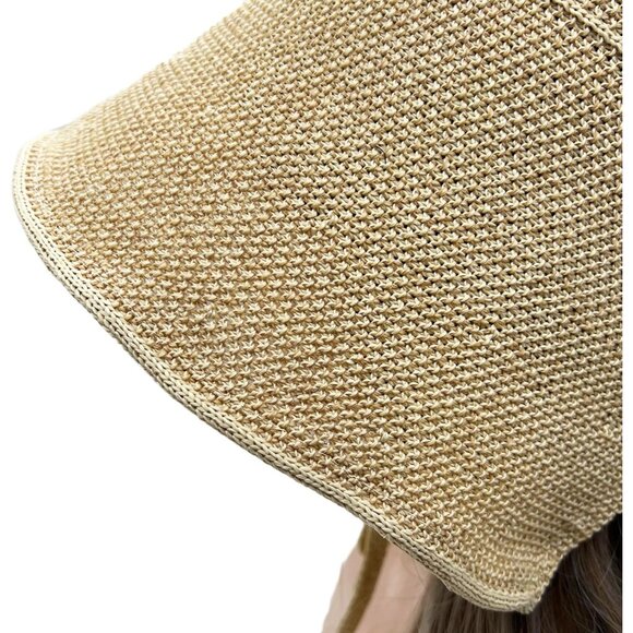 Women Vintage Linen Bonnet Foldable Sun Hat Victorian Cap for Costume & Sun - Picture 6 of 6